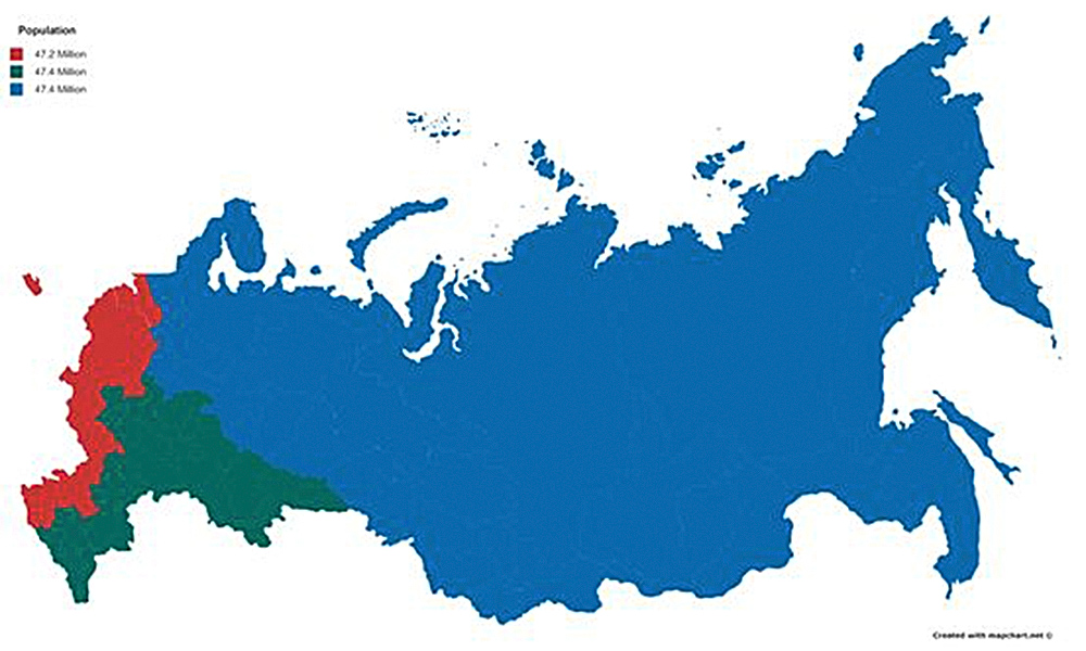 Плотность населения Российской Федерации