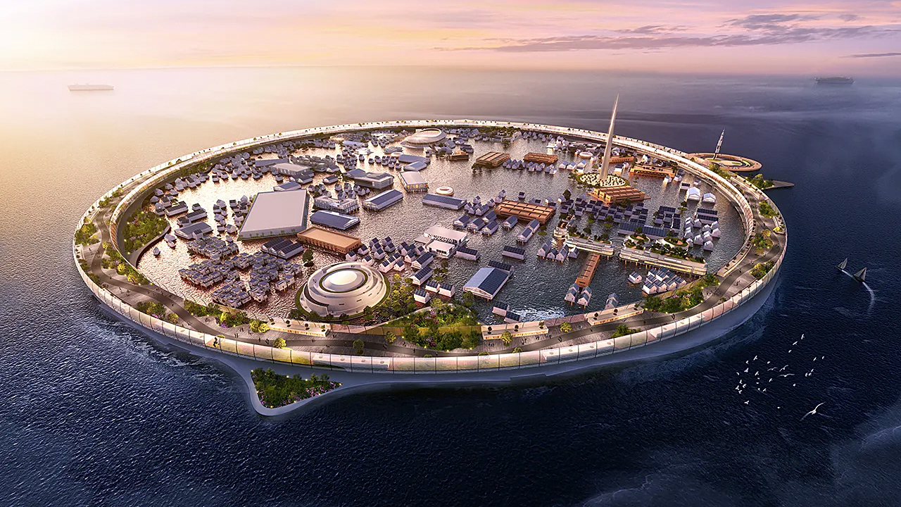 Японская компания N-Ark представила амбициозный проект плавучего города Dogen City