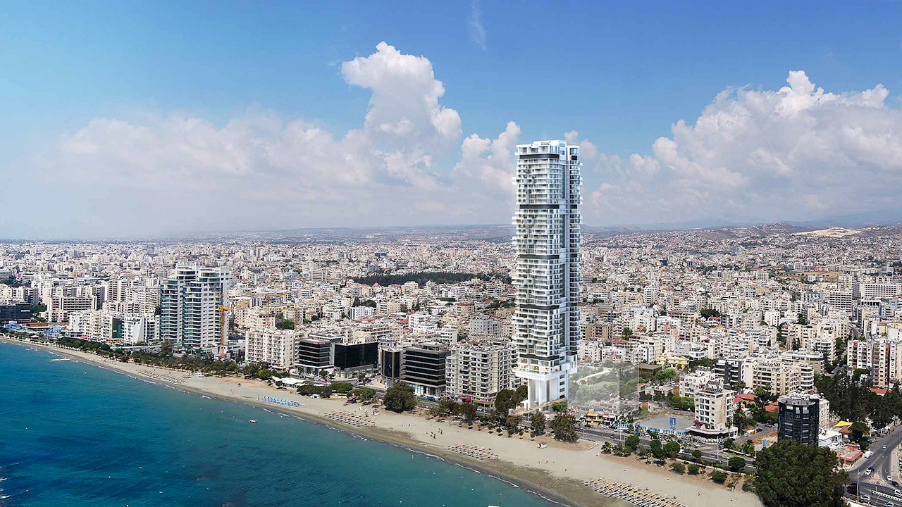 44-этажная AURA станет самым высоким зданием на Кипре. Ее возведут на морской дороге Лимассола.